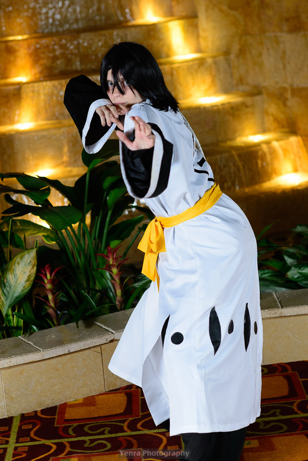 Captain Soi Fon of Bleach in a fighting stance